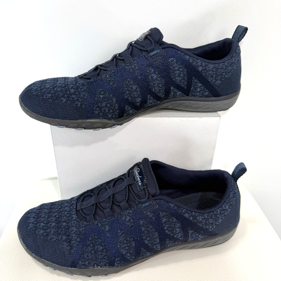 Skechers Breathe-Easy MEMORY FOAM Casual Trainers Navy Women’s Size 9.5 - Picture 4 of 15